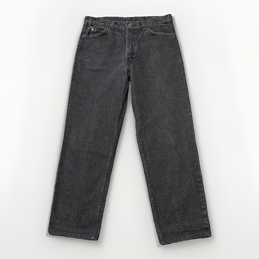 Vintage Levis 540 Jeans Mens 36x31 Black Denim Gold Tab Made in USA (34x29)